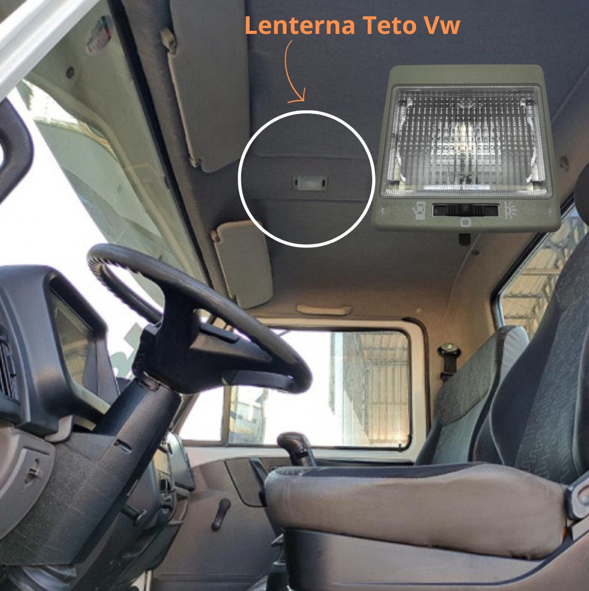 Lanterna Interna do Teto VW Worker Titan Delivery