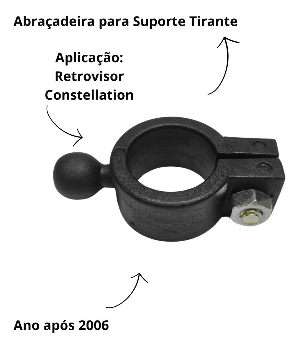 Abraçadeira da Ponteira do Tirante do Suporte Espelho VW Constellation