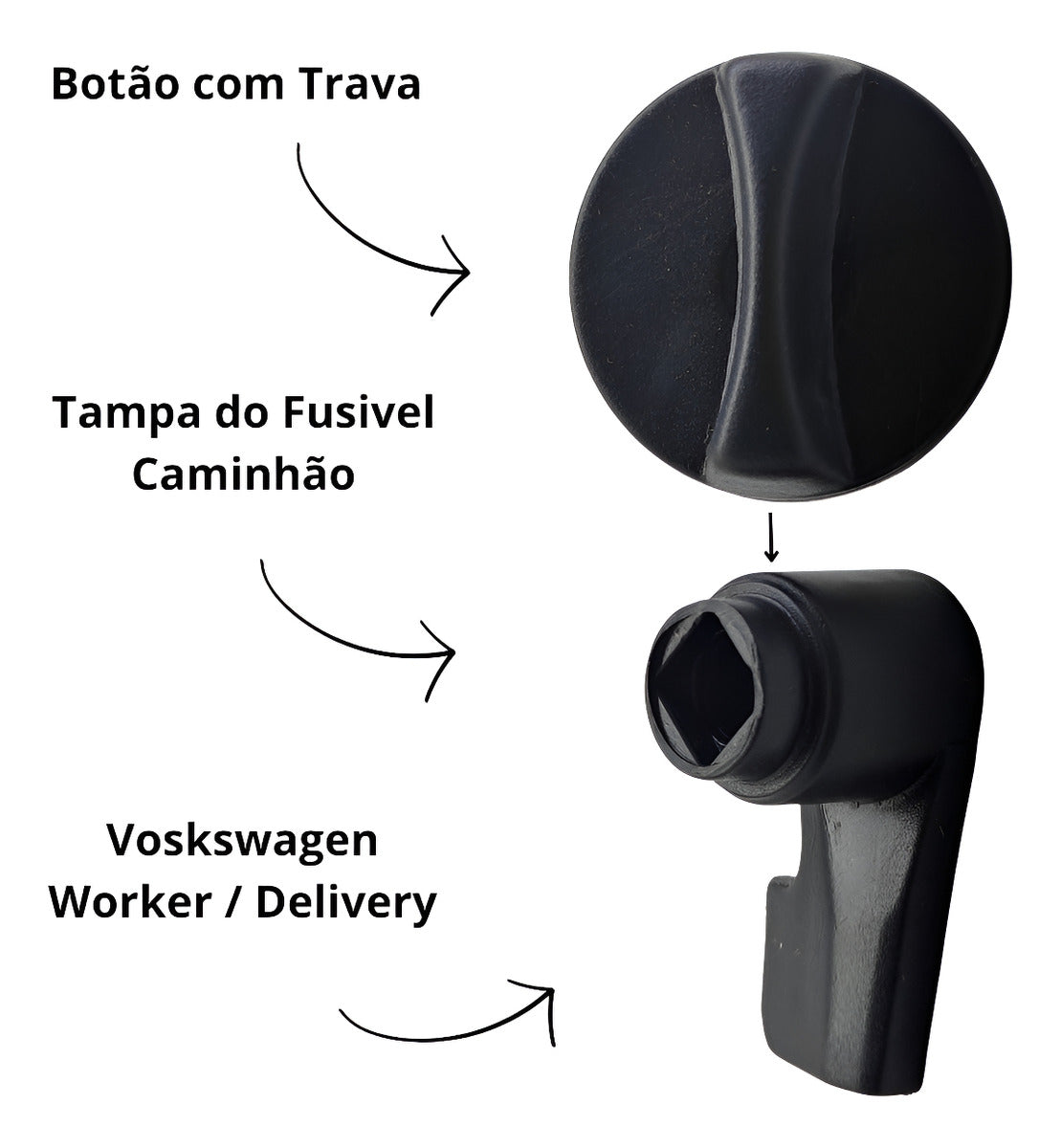Botão Com Trava Porta Objeto VW Worker Delivery Titan Após 2000