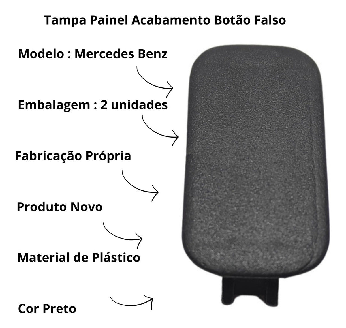 Botão Falso Painel Mb Axor Actros Atego Atron Accelo
