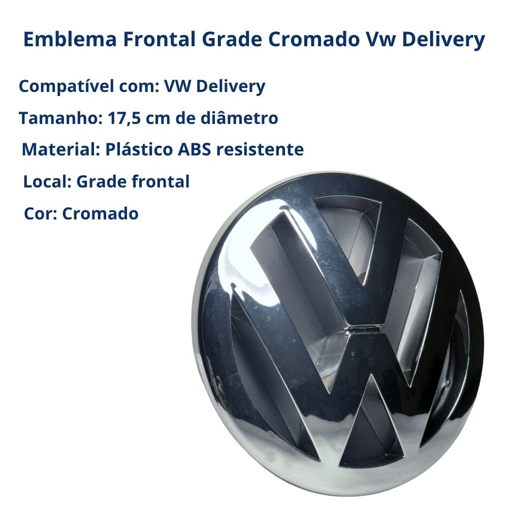 Emblema Frontal da Grade VW Delivery Até 2017