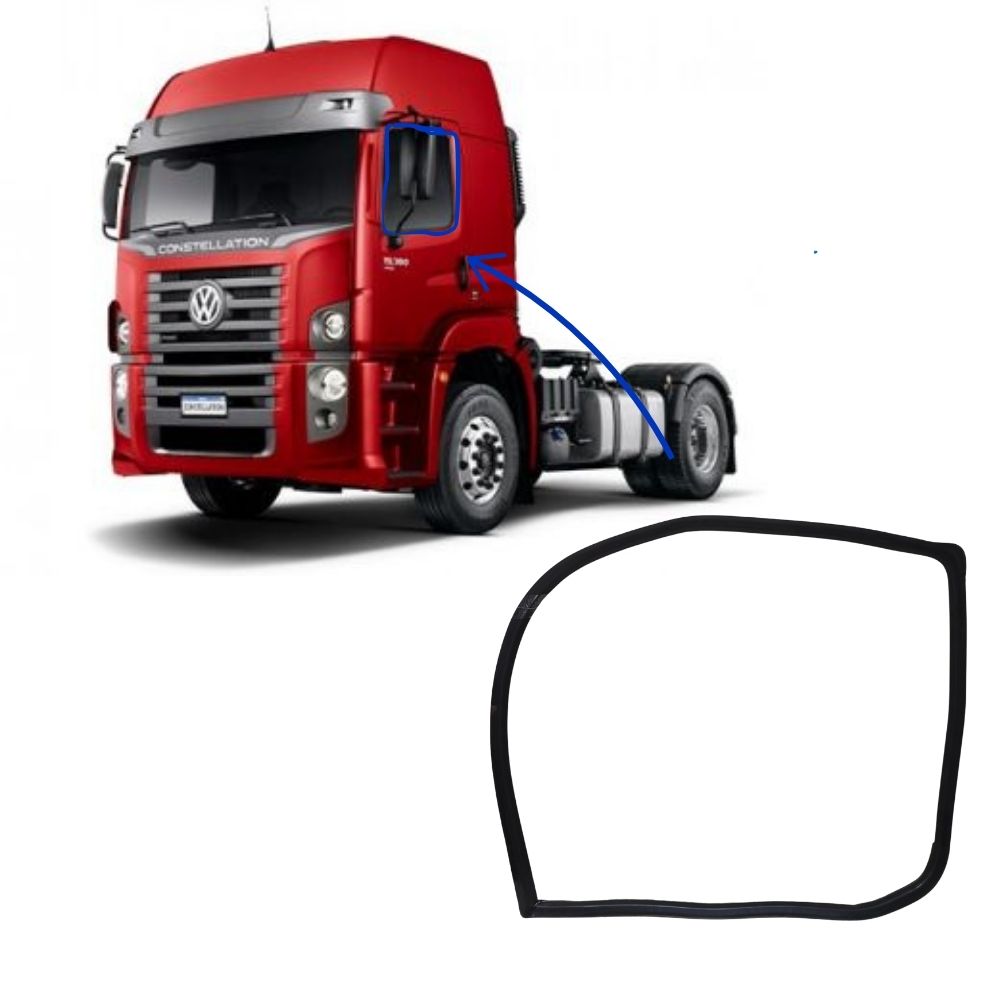 Moldura Externa do Quadro da Porta Com Pestana Borracha VW Constellation