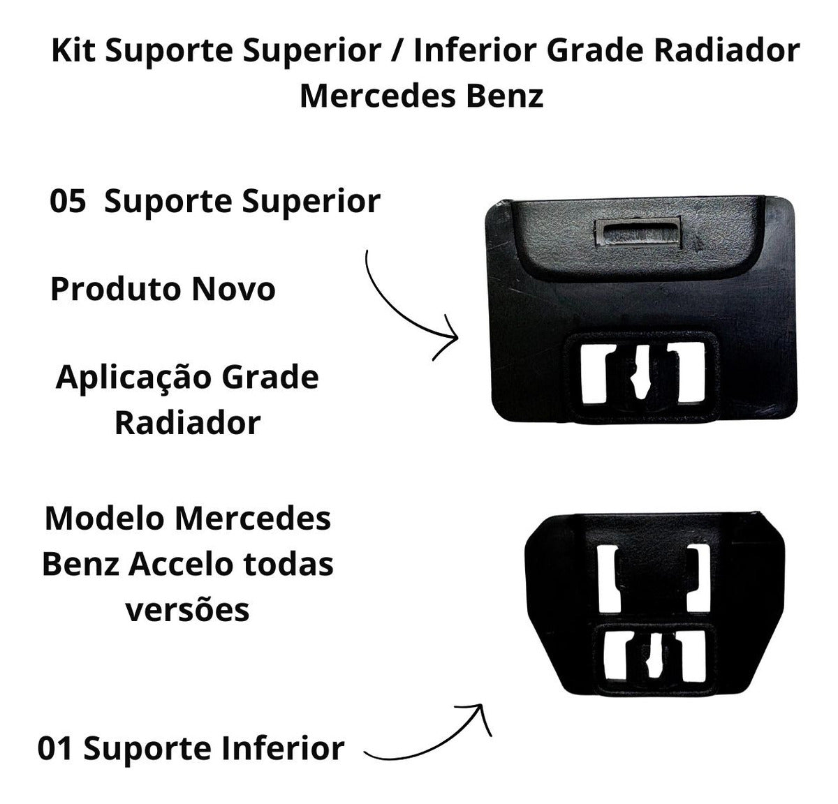 Presilha De Fixação Da Grade Frontal MB Accelo