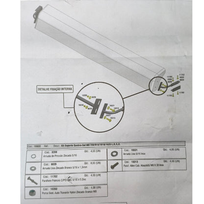 Suporte Quebra-Sol Externo MB ( KIT )