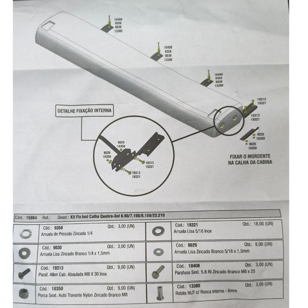 Suporte Quebra-Sol Externo VW Worker Delivery Titan ( KIT )